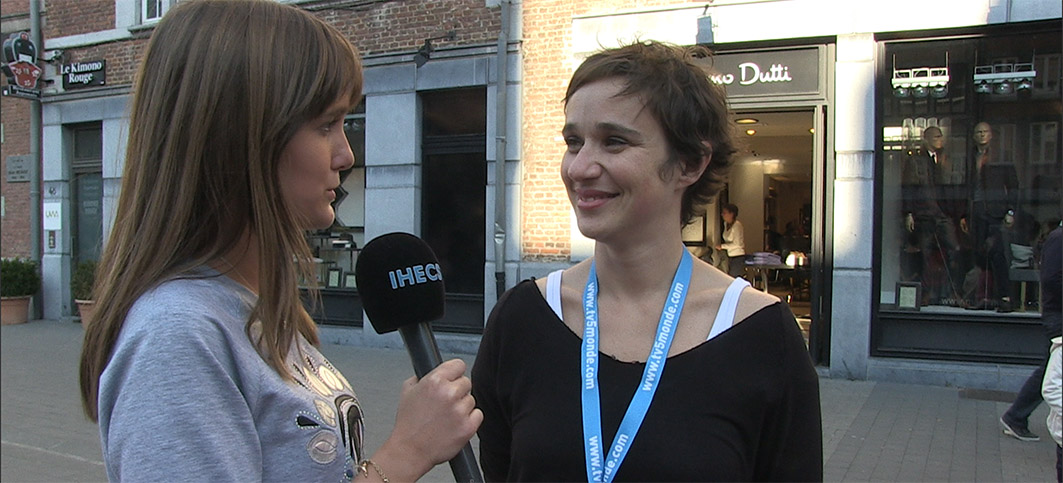 Edith Depaule, chorégraphe et réalisatrice, qui a organisé la chorégraphie live au Festival international du film francophone de Namur
