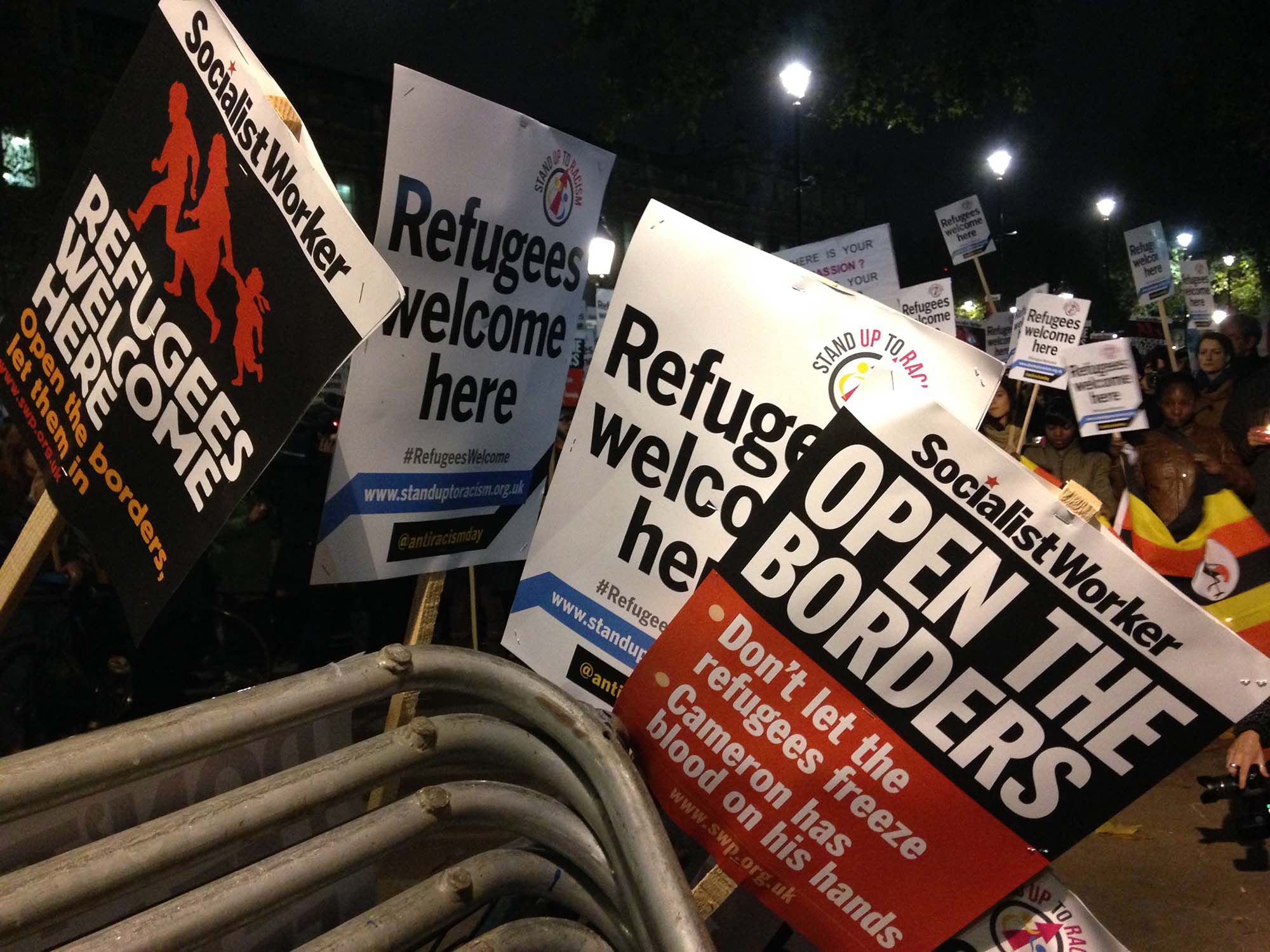 Manifestation "Refugee welcome here"