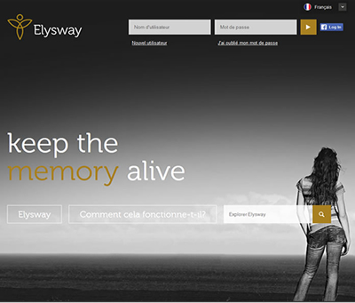 Page d'accueil du site Elysway.