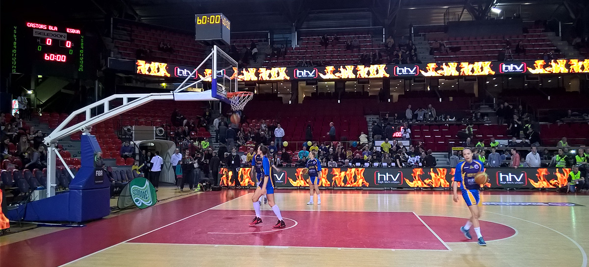 Les joueuses des Castors Braine à l'échauffement.