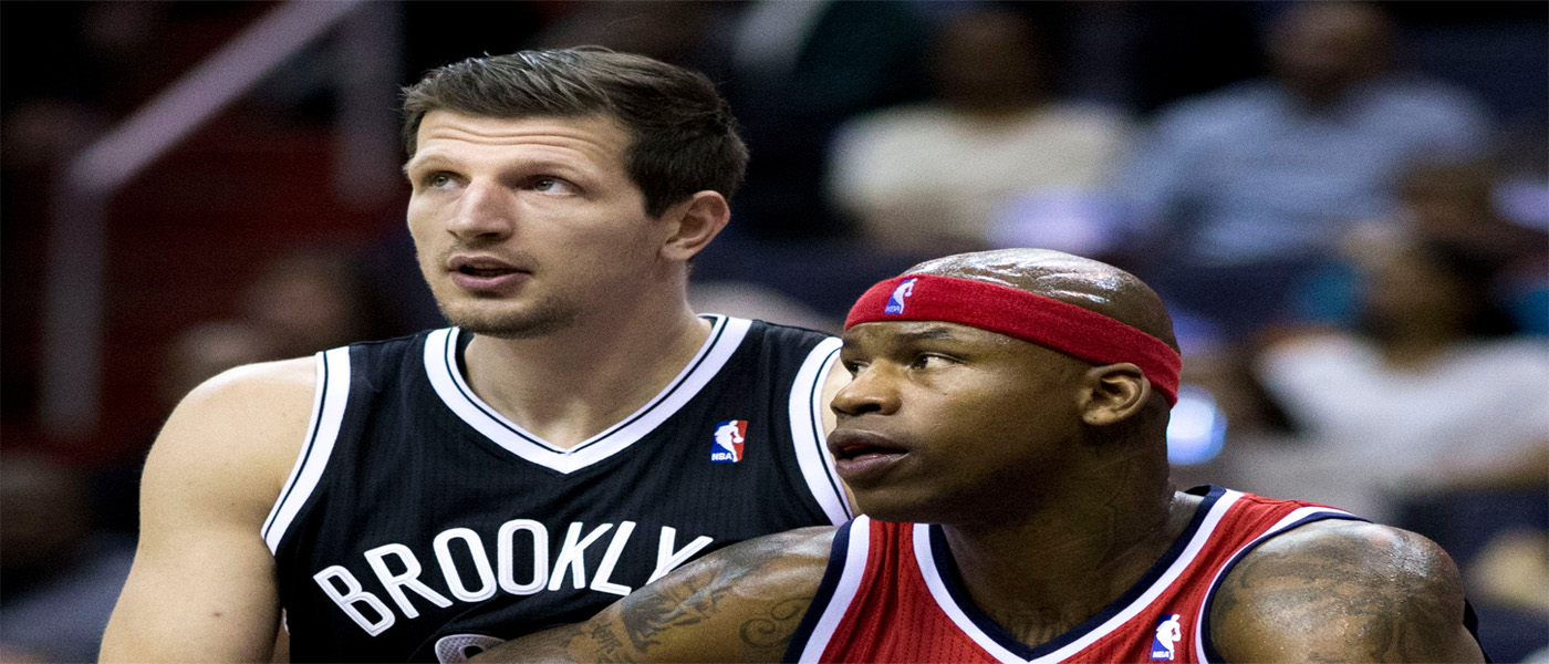 Mirza Teletovic sous le maillot de Brooklyn