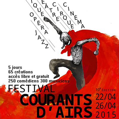 Le festival Courants d'airs est un festival des arts de la scène, se déroulant du 22 au 26 avril à Bruxelles. Les étudiants du Conservatoire de Bruxelles y participent.