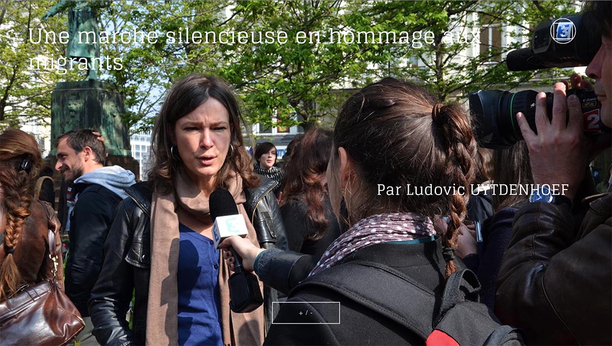 Photo de présentation du diapo "Une marche silencieuse en hommage aux migrants"