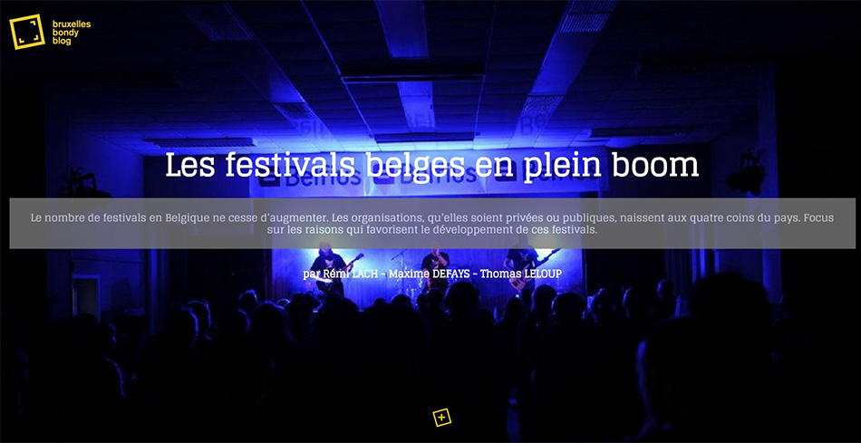 Couverture scroll "Les festivals belges en plein boom"