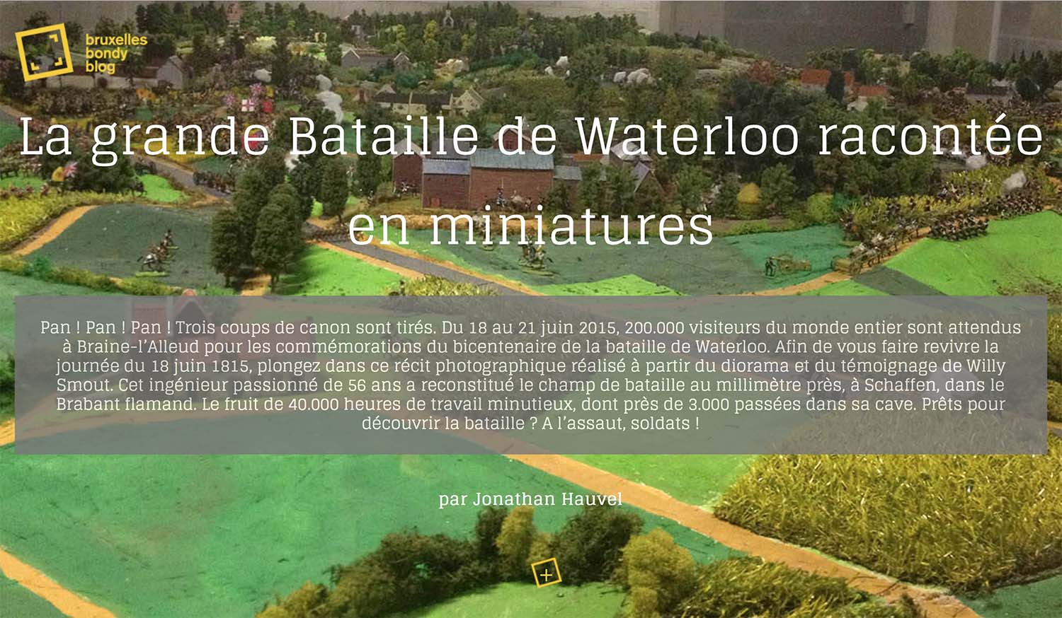 Scroll "La grande Bataille de Waterloo racontée en miniatures"