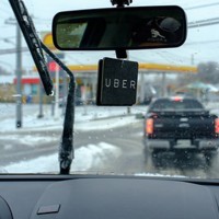 Un véhicule Uber