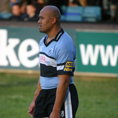 Jonah Lomu lors d'une rencontre disputée avec Cardiff en 2006 (Photo : Phil, CC)