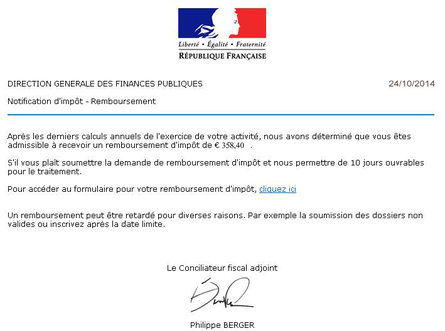 Tentative de phishing