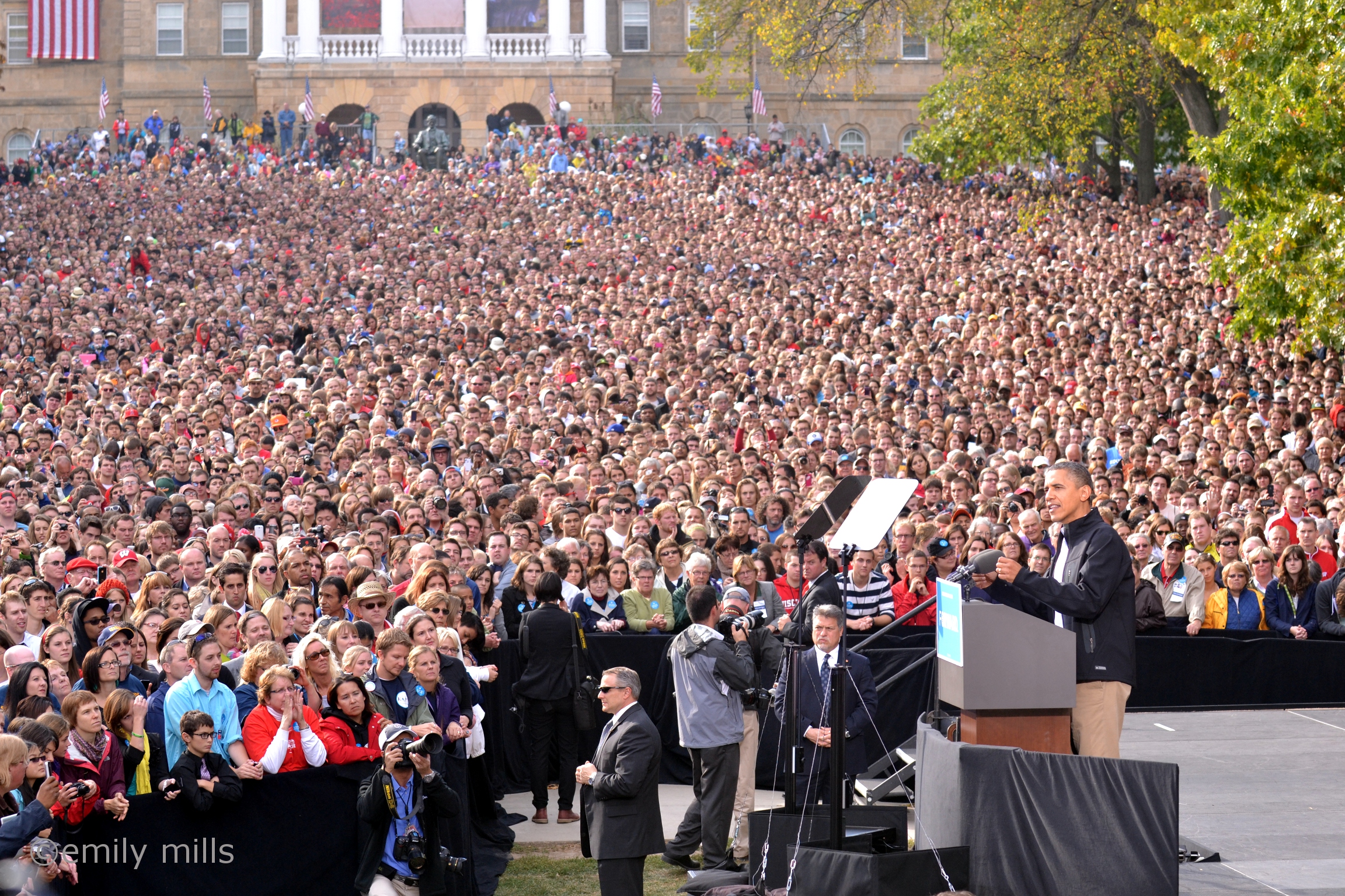 Barack Obama lors de la campagne de 2012