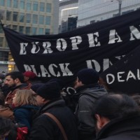 Manifestation pour les European Black Days.