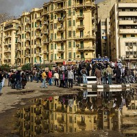 Manifestante au Caire. Pauline Beugnies. 2016