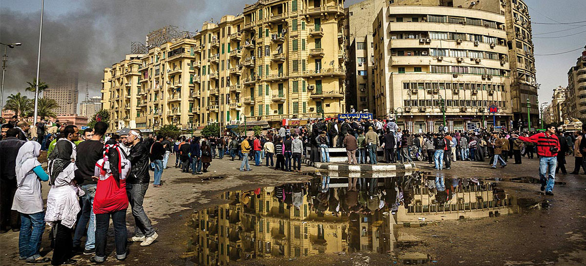 Manifestante au Caire. Pauline Beugnies. 2016