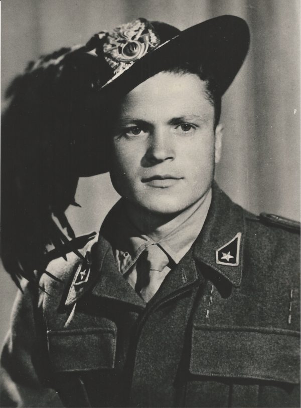 Emilio lors de son service militaire. Photo : Armée italienne