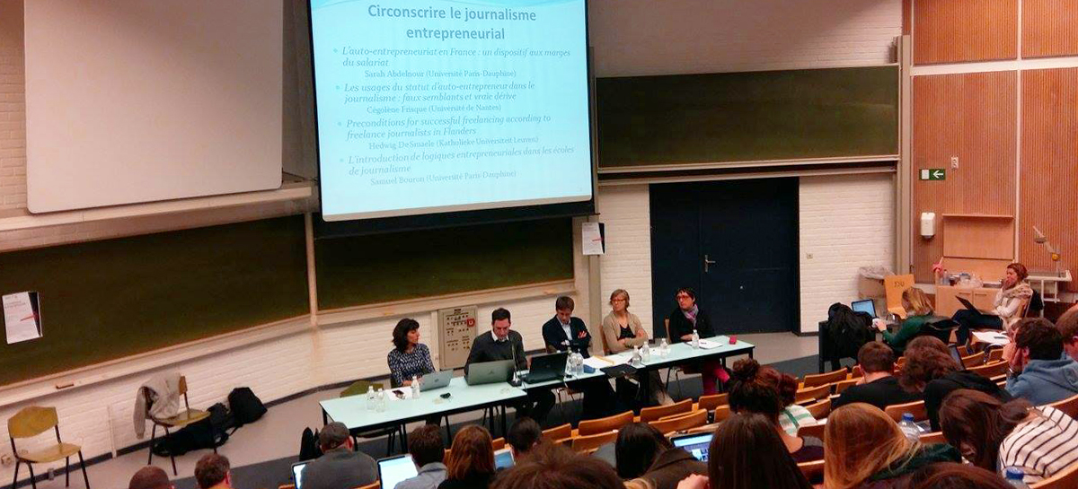 Panel du colloque sur le journalisme entrepreneurial