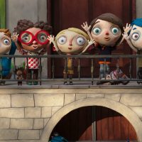 Extrait du film Ma vie de courgette. Les enfants posent pour un portrait.