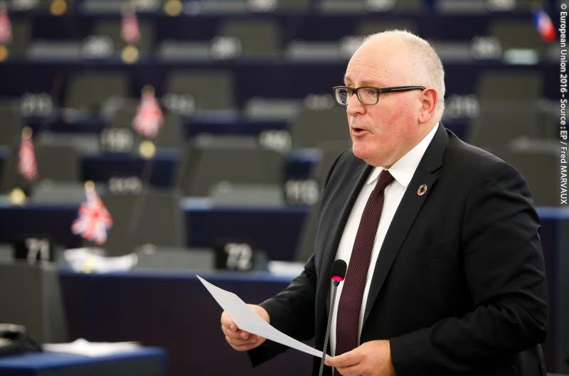 Frans Timmermans s'exprime devant le Parlement européen © European Union 2016 - Source : EP.