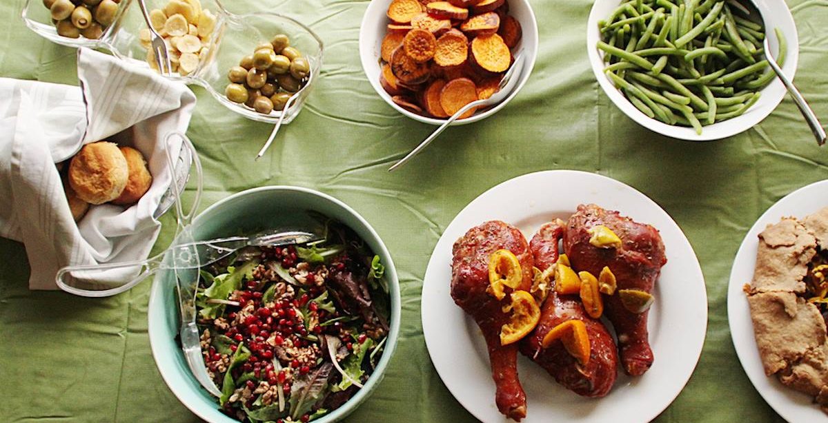 Photo d'une table de Thanksgiving