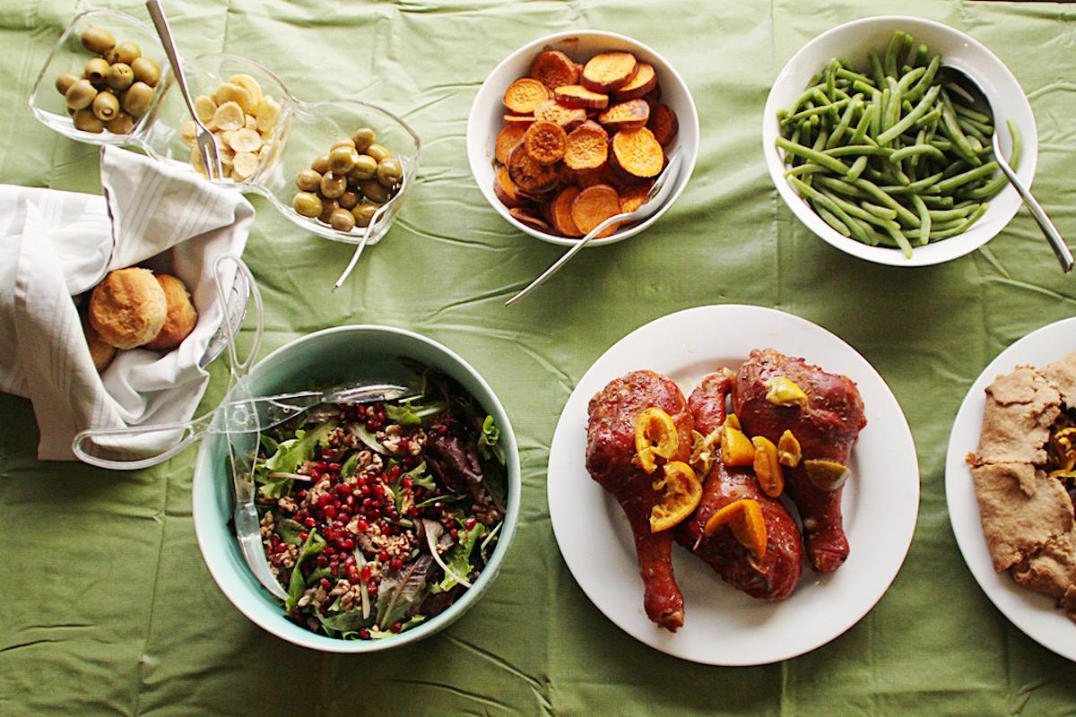 Photo d'une table de Thanksgiving