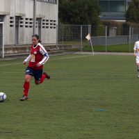 Les filles de l'équipe nancéenne de football donne de leur personne pour gagner le match