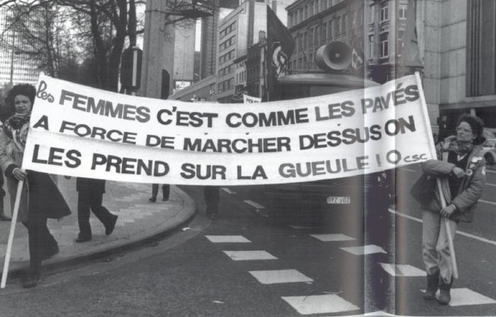 Manifestation féministe, mai 68