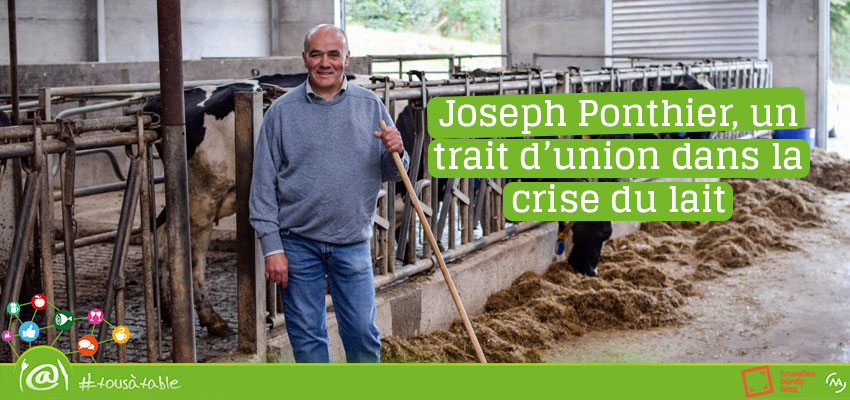 Joseph Ponthier dans sa ferme, à Sprimont. 