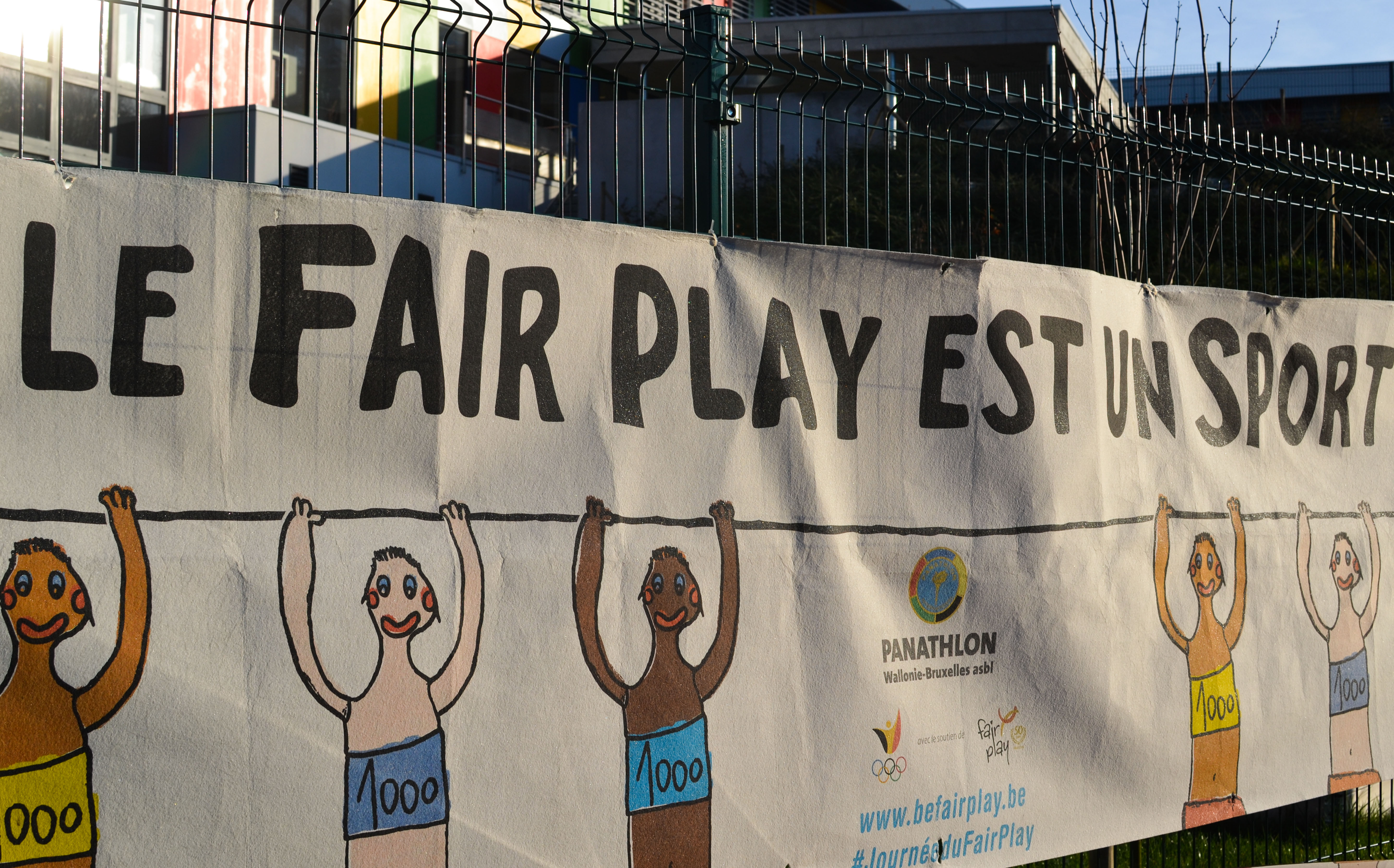 Banderoles de la campagne "le fair play est un sport"