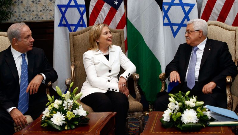 Benyamin Netanyahou, Hillary Clinton et Mahmoud Abbas