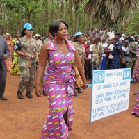Femmes qui défilent à l'occasion du 8 Mars au Dungu, province de la RD Congo