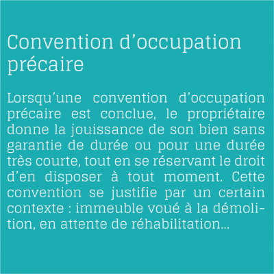 Définition occupation précaire.