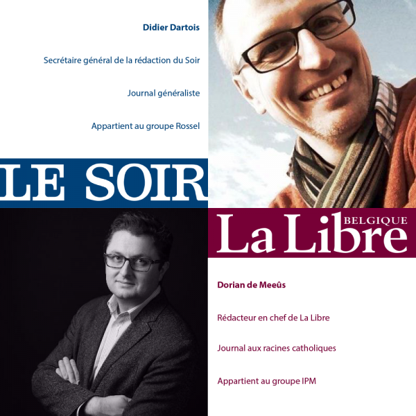 Le Soir et La Libre, deux journaux au profil divers, mais à l'objectif commun.