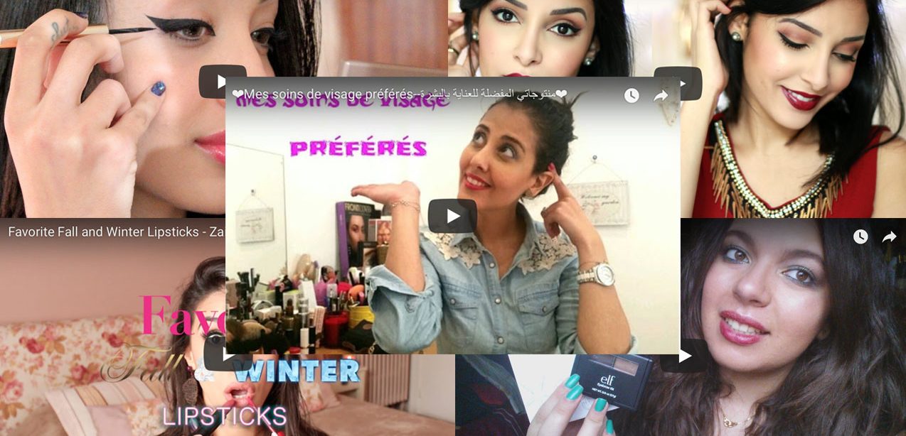 Des vidéos de youtubeuses marocaines parlant de make-up.