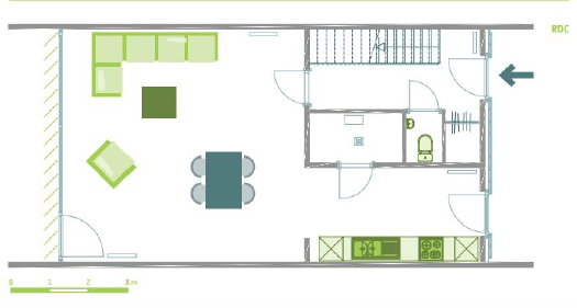 Plan des 35 maisons de l'écoquartier des Closières à Charleroi