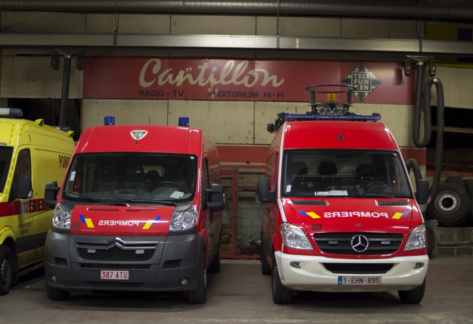 Photo prise dans la caserne des pompiers 