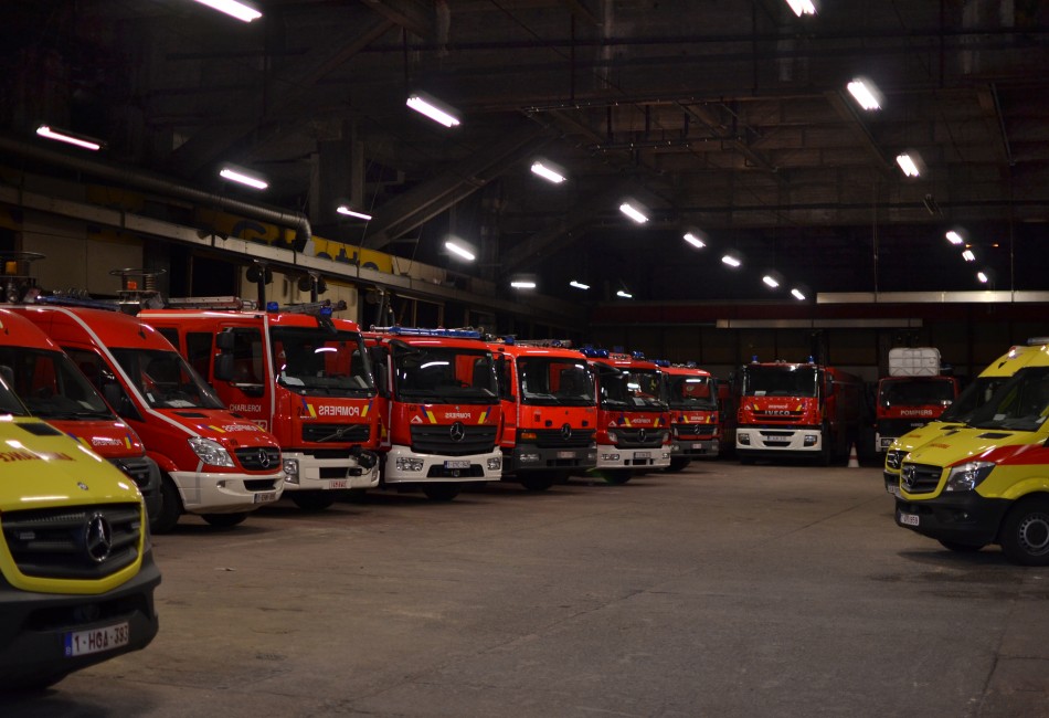 Photo prise dans la caserne des pompiers 