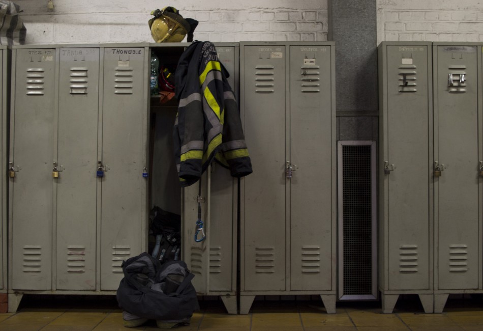 Photo prise dans la caserne des pompiers 