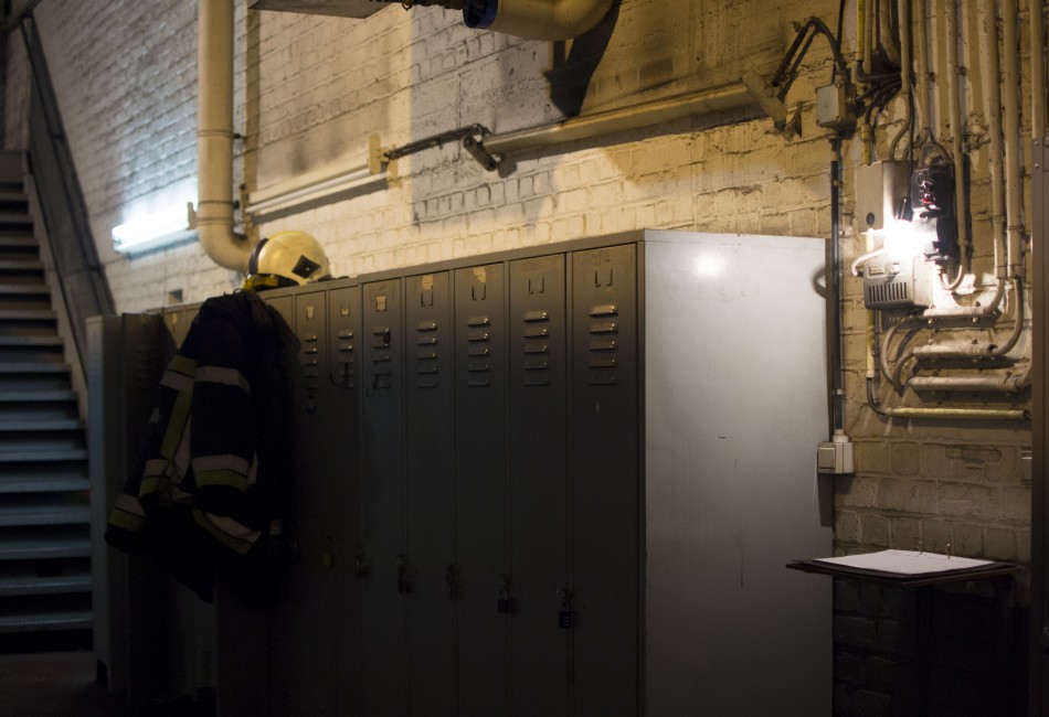 Photo prise dans la caserne des pompiers 