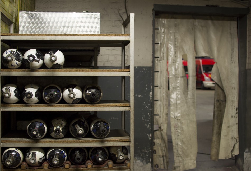 Photo prise dans la caserne des pompiers 