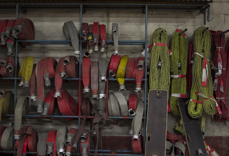 Photo prise dans la caserne des pompiers 