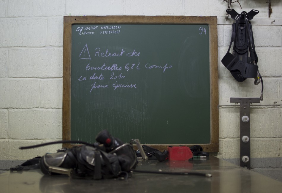 Photo prise dans la caserne des pompiers 